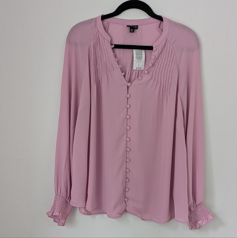 Torrid Pink Blouse (new with tags)